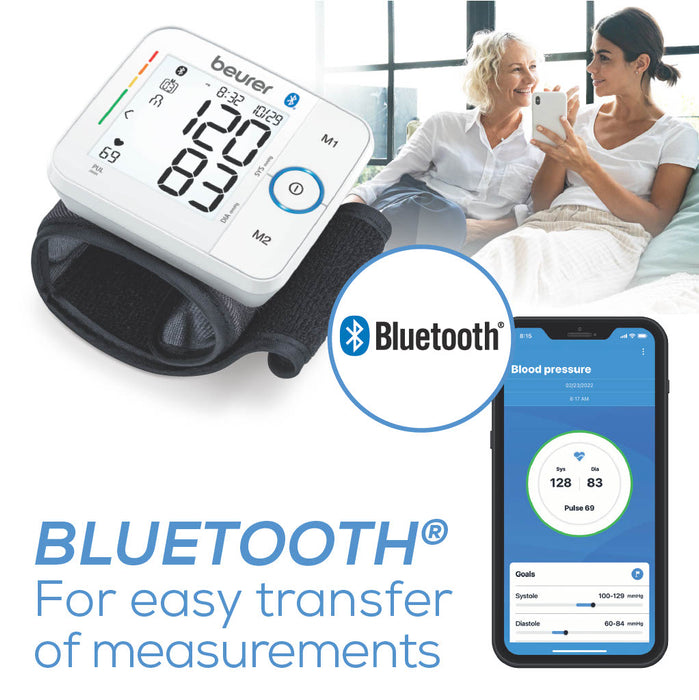 Bluetooth Wrist Blood Pressure Monitor, Premium 800W