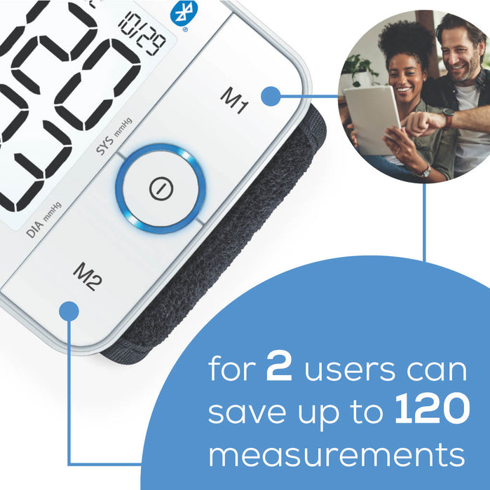 Bluetooth Wrist Blood Pressure Monitor, Premium 800W