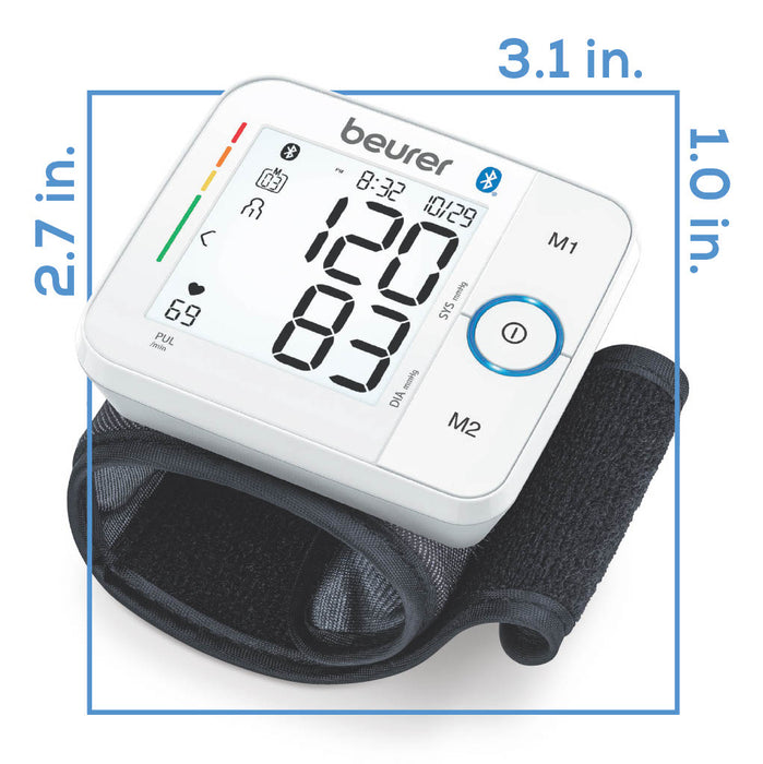 Bluetooth Wrist Blood Pressure Monitor, Premium 800W