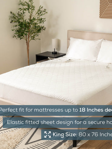 Heated Mattress Pad King Size, UWB80