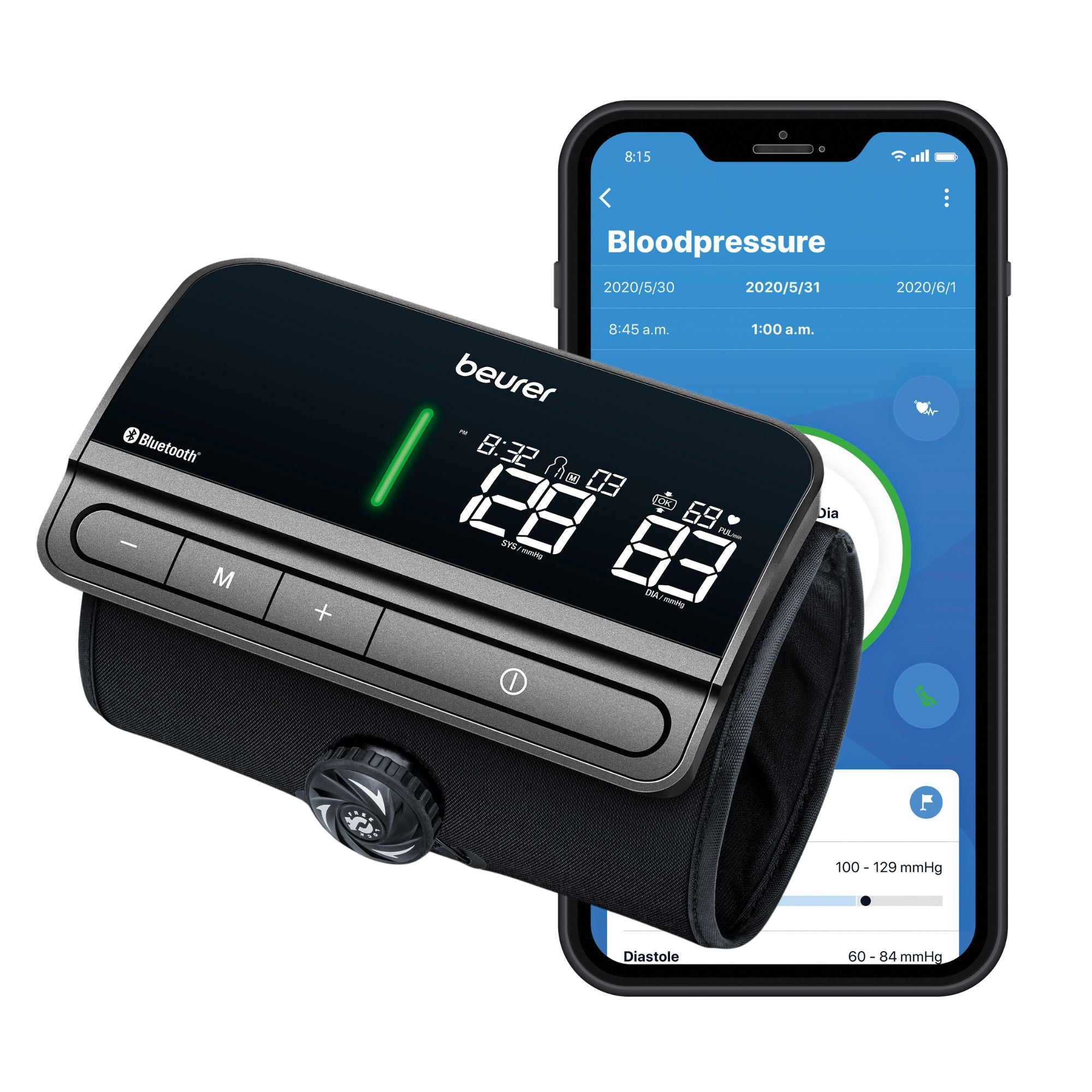 Bluetooth & Wireless One-Piece Blood Pressure Monitor, BM81 — Beurer North  America