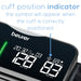 Beurer Bluetooth One-Piece Blood Pressure Monitor, BM81 cuff position indicator 