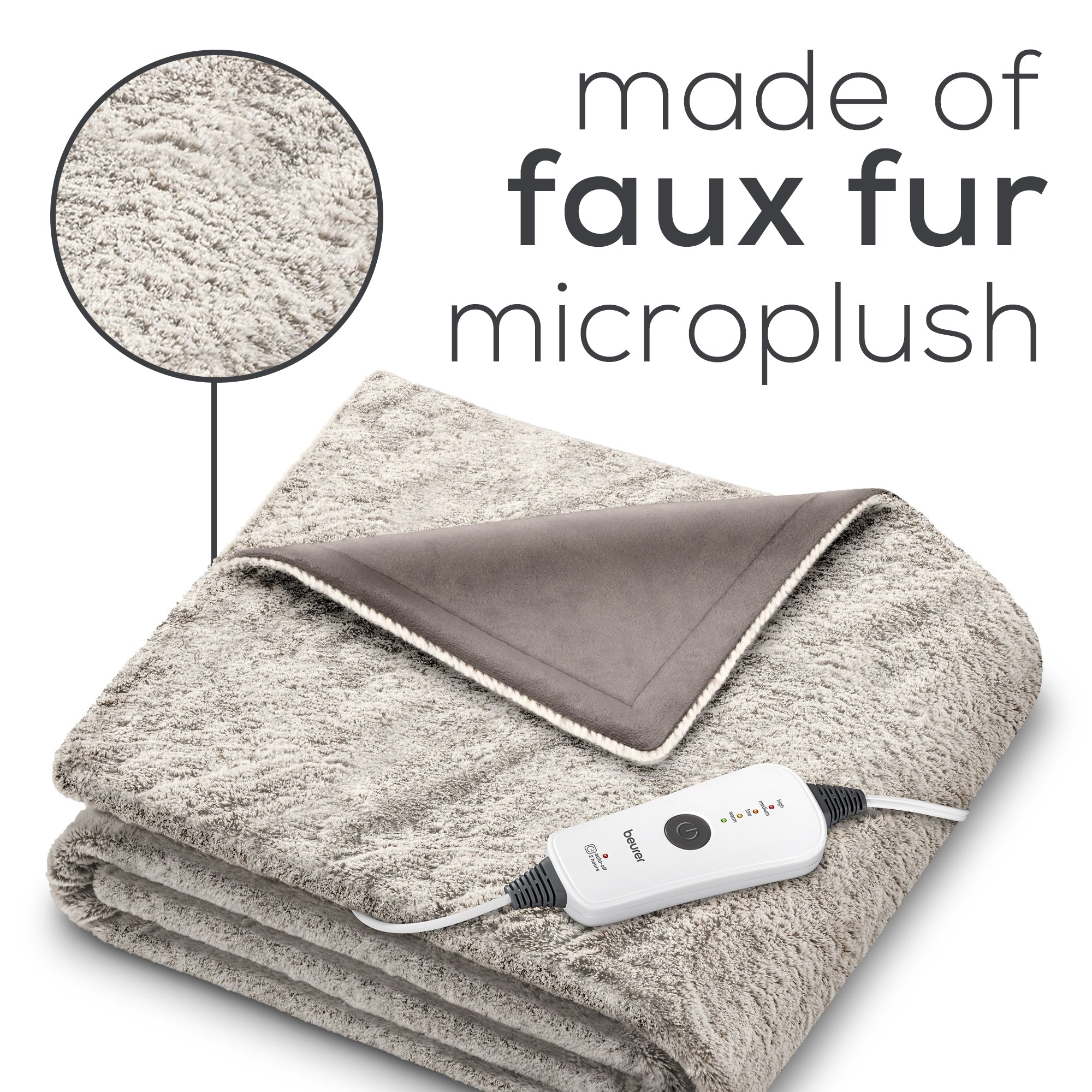 Nordic Lux Faux Fur Heated Electric Blanket, HD71N – Beurer North America