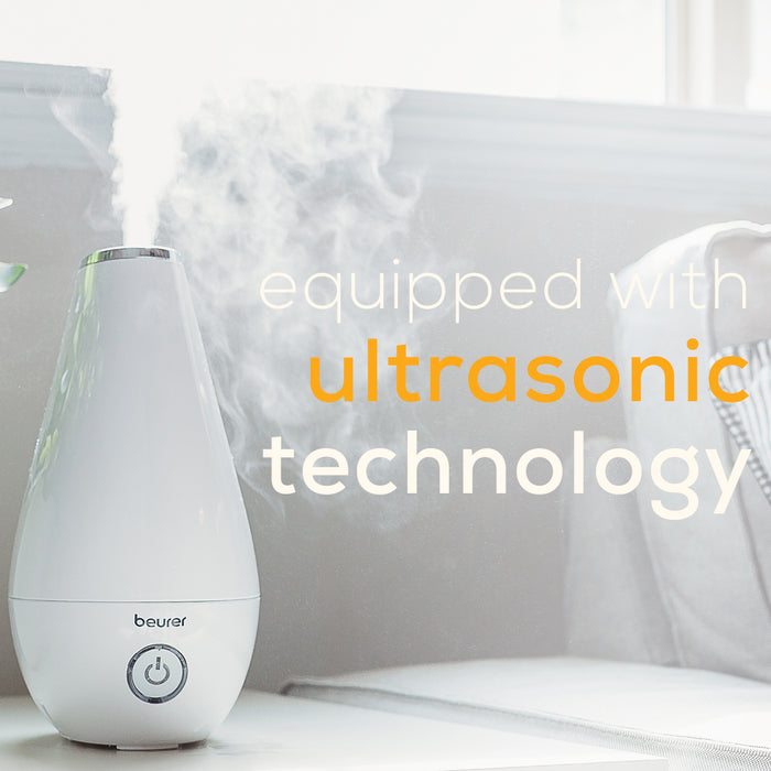 Beurer 2 in 1 oil diffuser and humidifier LB37 comes equipped with ultrasonic technology